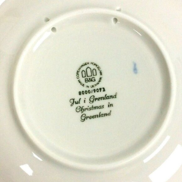 Bing & Grondahl Copenhagen Porcelain Christmas In Greenland Plate 1972 Denmark - Picture 4 of 5